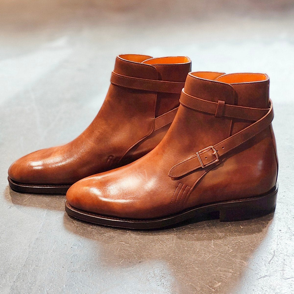 新品未使用 パターンオーダー品 【JOHN LOBB】ジョンロブ アボット ジョッパーブーツ ミュージアムカーフ ブラウン サイズ UK5.5E 8695ラスト 定価￥375,100-