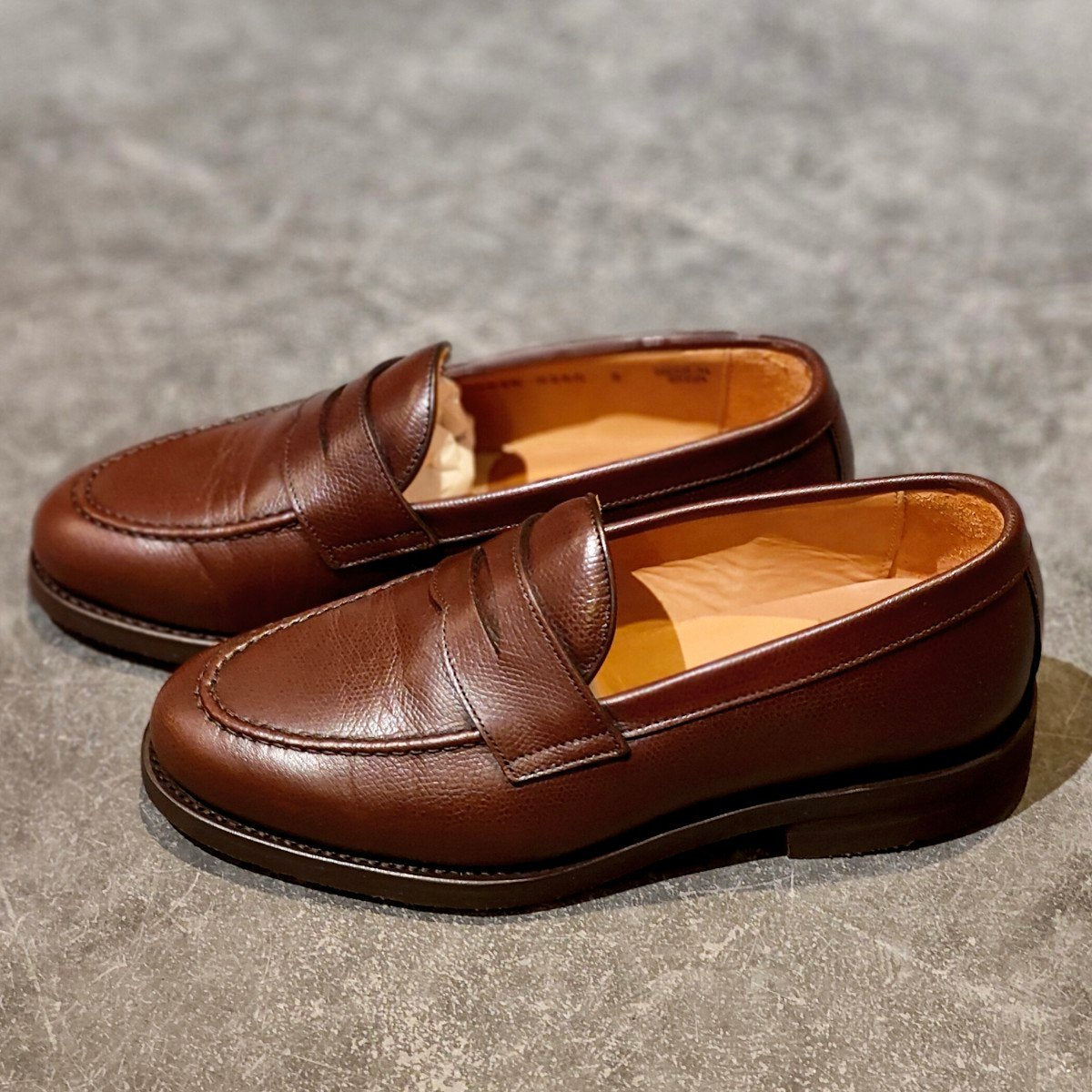 使用数回【Berwick】バーウィック 5260 ローファー グレインレザー ブラウン サイズUK5