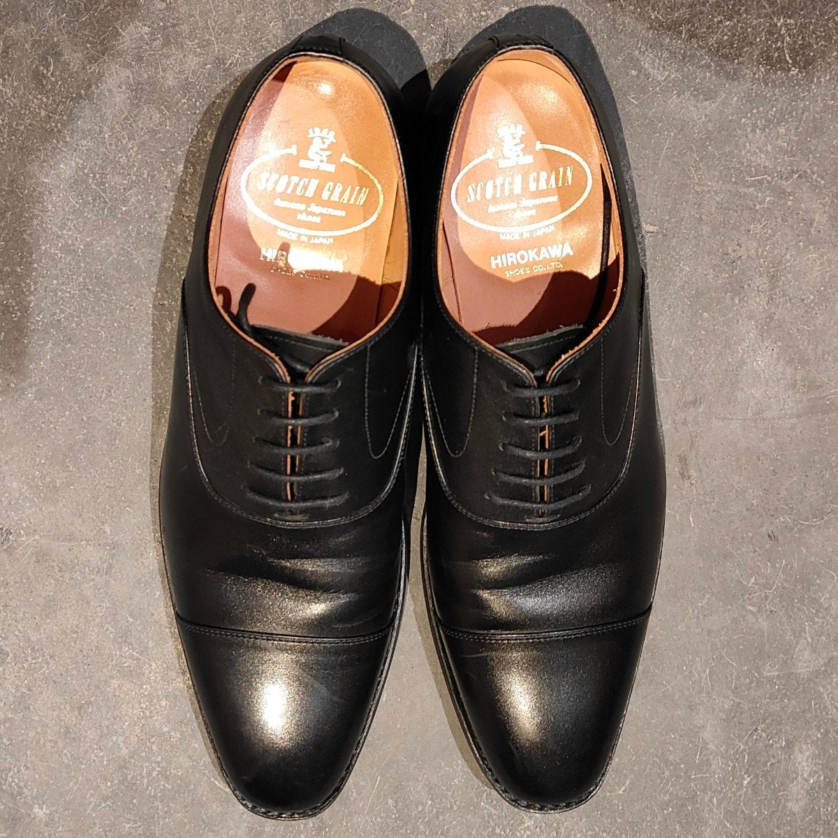 極美品【SCOTCH GRAIN】スコッチグレイン 3133 ストレートチップ カーフ ブラック サイズ 24.5