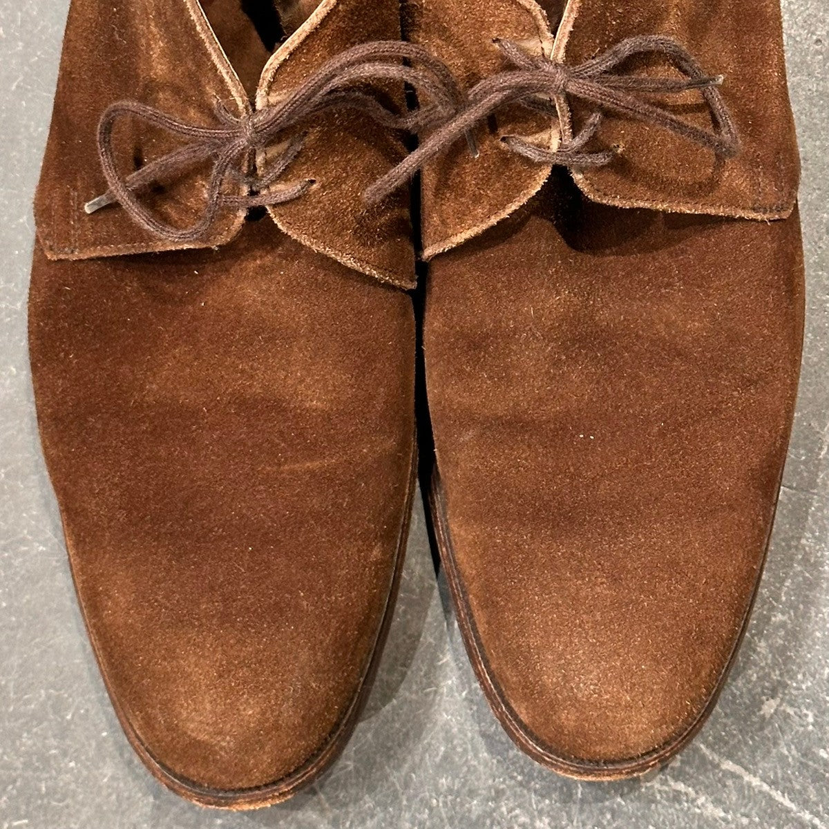 【CROCKETT&JONES】クロケット＆ジョーンズ チャッカ チャッカブーツ アンラインド スエード ブラウン サイズUK8D