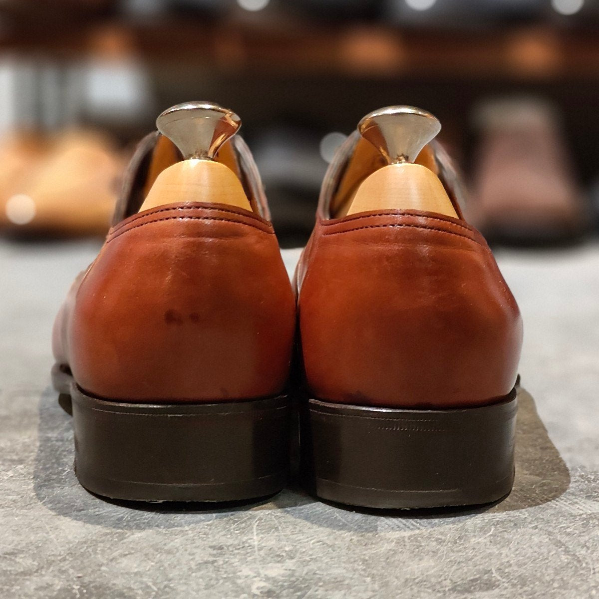 極美品【JOHN LOBB】ジョンロブ フィリップ2 クォーターブローグ ミスティカーフ チェスナット サイズUK6.5E 7000ラスト 参考定価￥332,200-