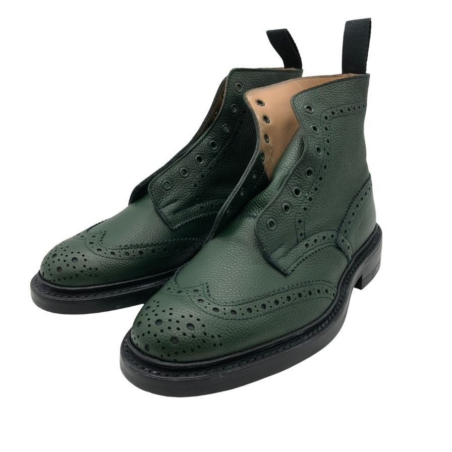 【オンライン限定】【Tricker’ｓ】トリッカーズ カントリーブーツ ストウ ウイングチップ 5634 メンズ グリーン サイズ 7ハーフ
