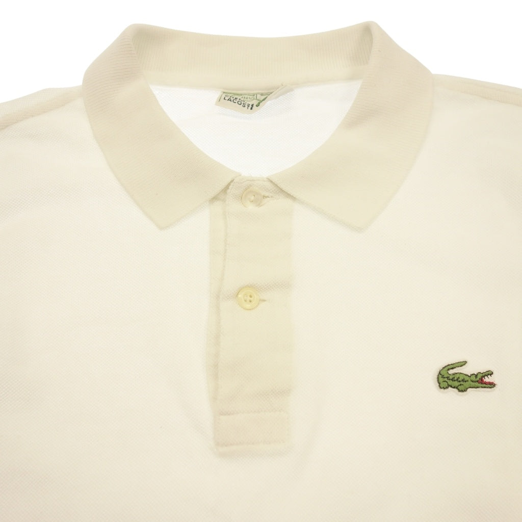 【LACOSTE】ラコステ 80年代中期 フレラコ ポロシャツ フランス製 ホワイト サイズ 3