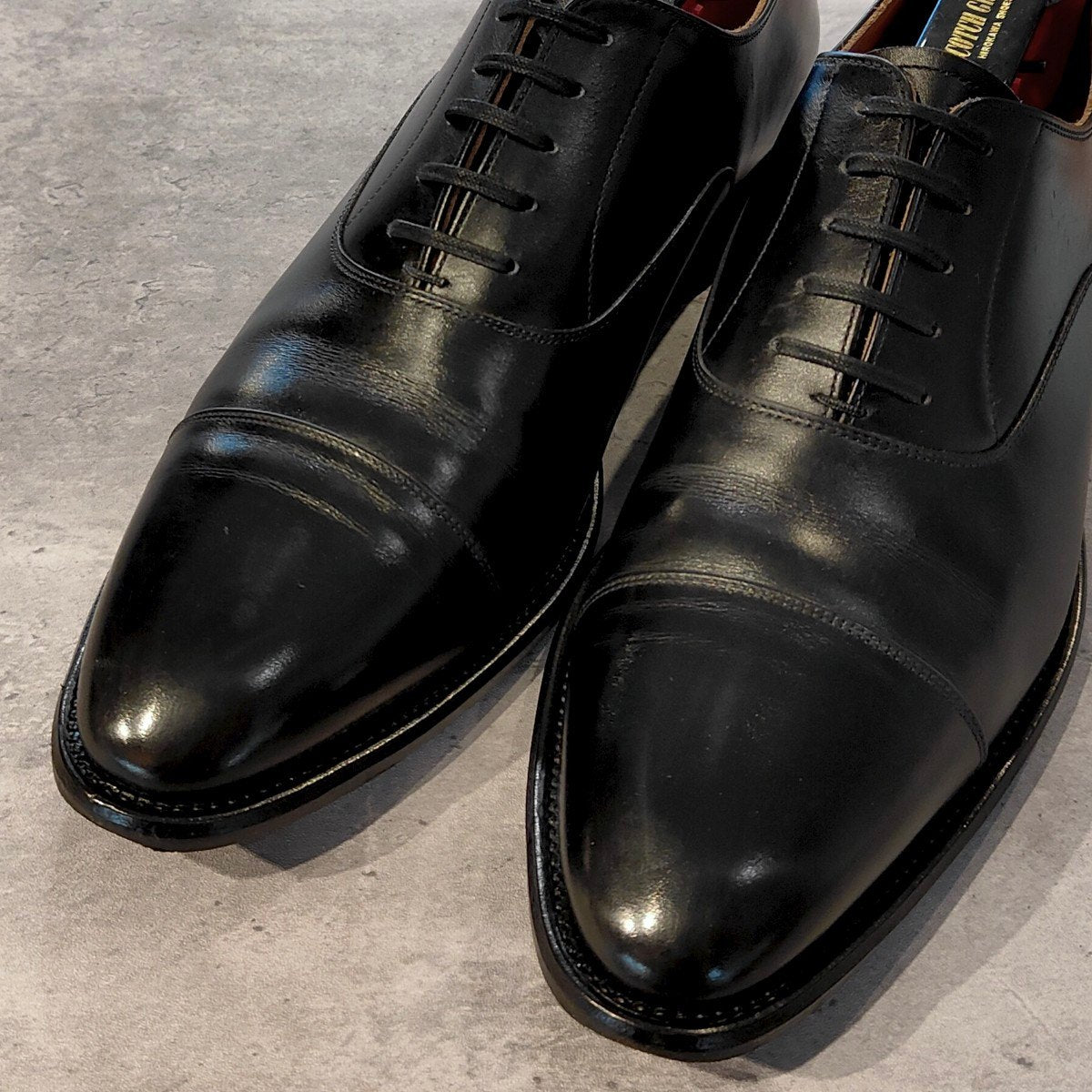使用数回【SCOTCH GRAIN】スコッチグレイン 946 インペリアルブラック ストレートチップ カーフ  サイズ26 参考定価￥74,800-