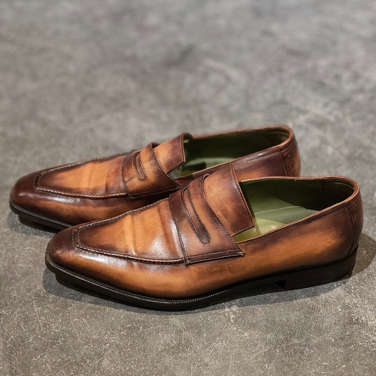 【BERLUTI】ベルルッティ 0129アンディ カーフ パティーヌ ブラウン サイズ UK8.5