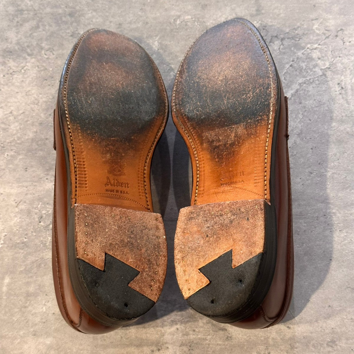 希少 美品【ALDEN】オールデン サンフランシスコ 010 ペニーローファー ウイスキーコードバン ブラウン サイズUS7D