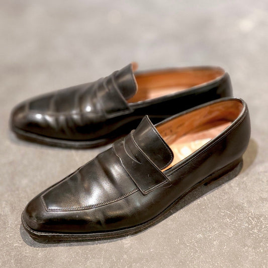 【Crockett&Jones】クロケット&ジョーンズ メルトン ローファー カーフ ブラック サイズUK7E