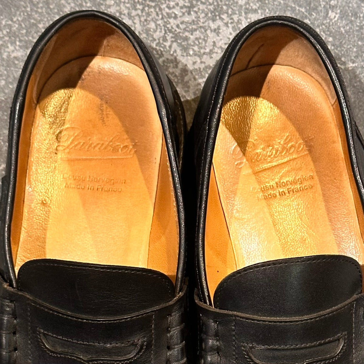 美品【PARABOOT】パラブーツ ランス ローファー リスレザー ブラック サイズUK6