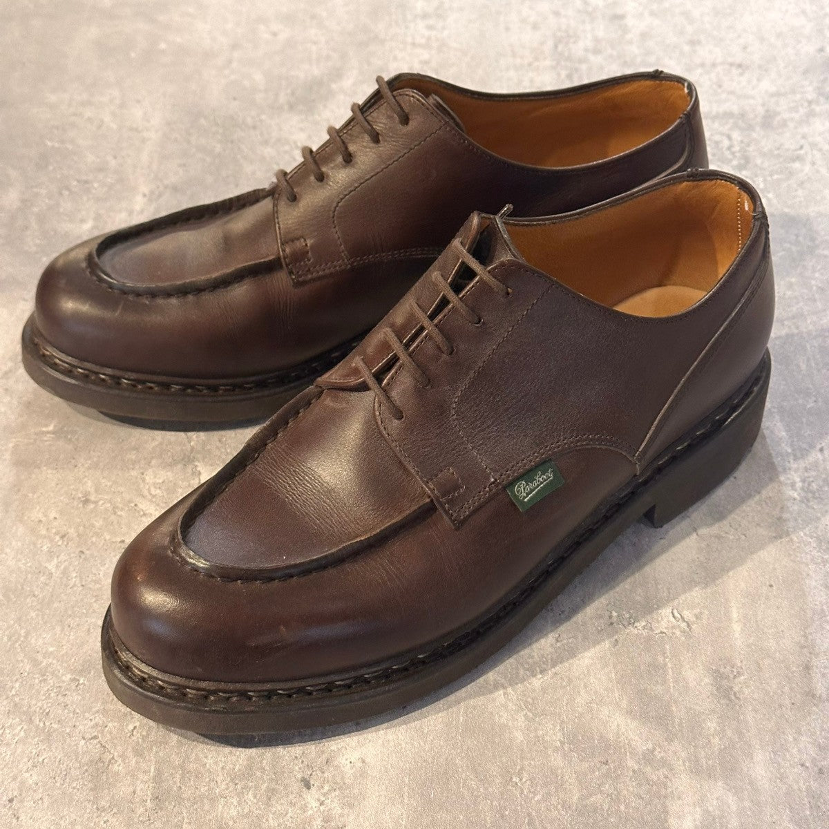 美品【Paraboot】パラブーツ シャンボ―ド Uチップ カーフ ブラウン サイズUK8.5