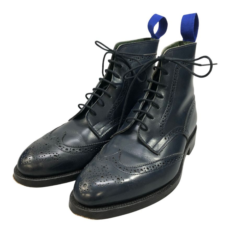 【オンライン限定】【Tricker's】トリッカーズ カントリーブーツ ウイングチップ M7655 メンズ  ネイビー サイズUK7