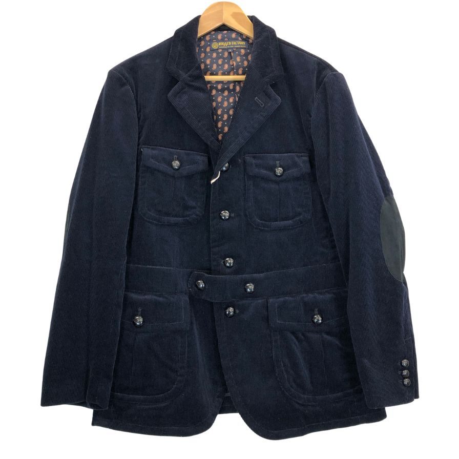 【RUGGED FACTORY】ラギッドファクトリー ノーフォーク ジャケット ブリスベン モス生地 メンズ ネイビー 7613 サイズL