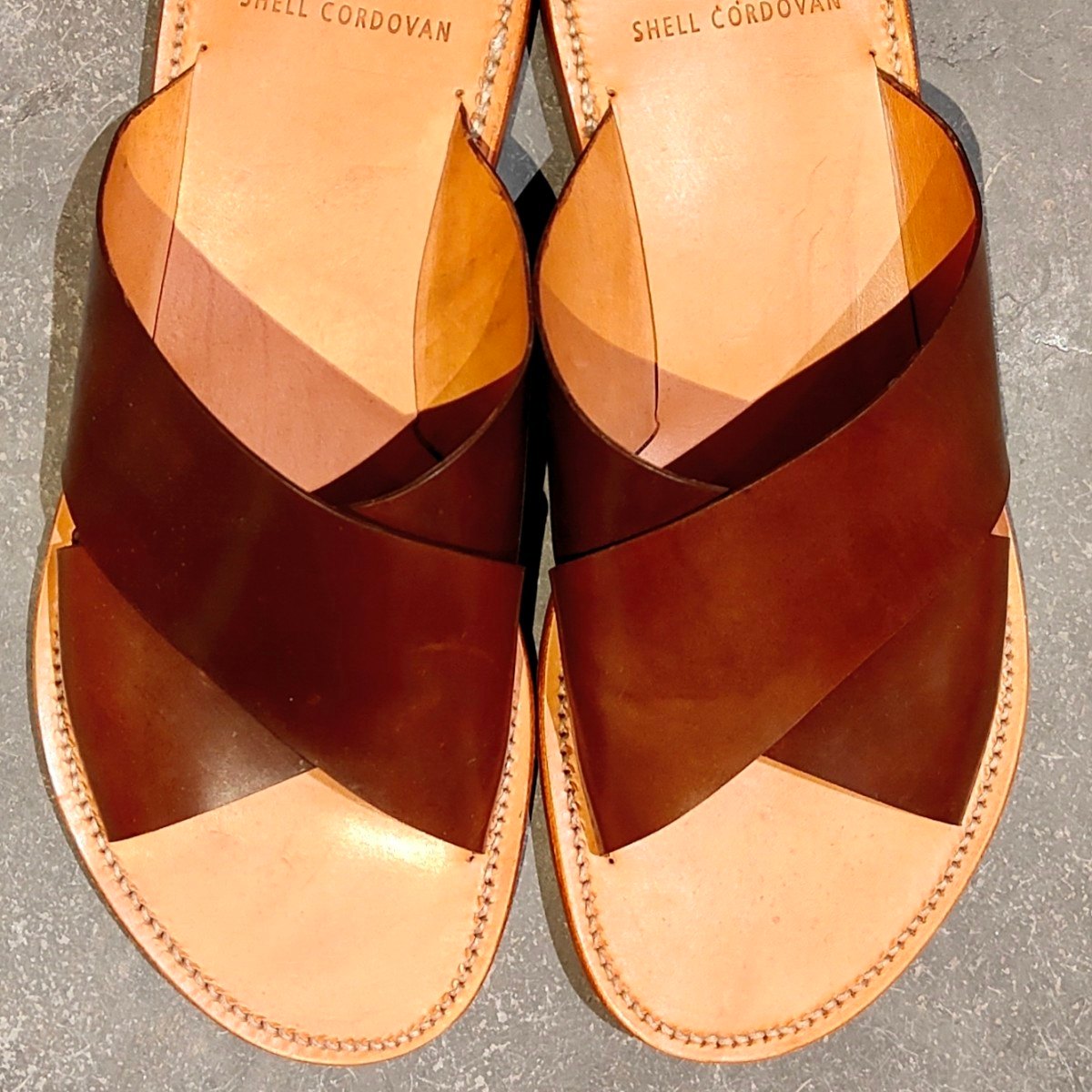 使用数回【LUDWIG REITER】ルーディックライター サンダル 1137 ホーウィン コードバン ブラウン サイズ40