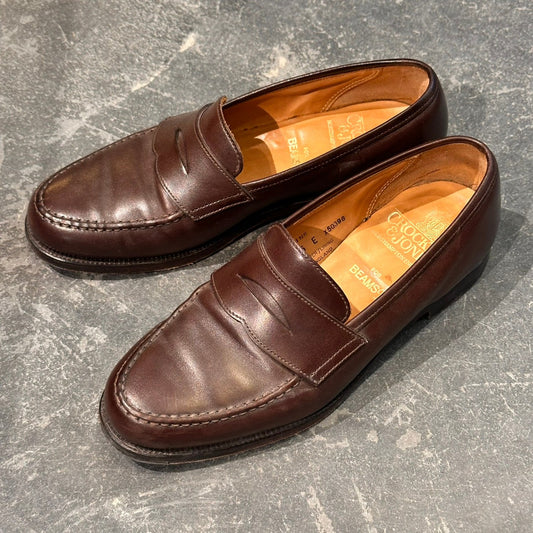 【CROCKETT&JONES】クロケット&ジョーンズ MAINE ビームスF別注 カーフ ダークブラウン サイズUK5E 376ラスト