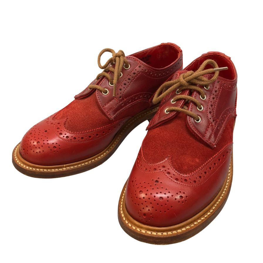 【Tricker’s】トリッカーズ L5633 カントリーシューズ カーフ スエード レッド UK4ハーフ