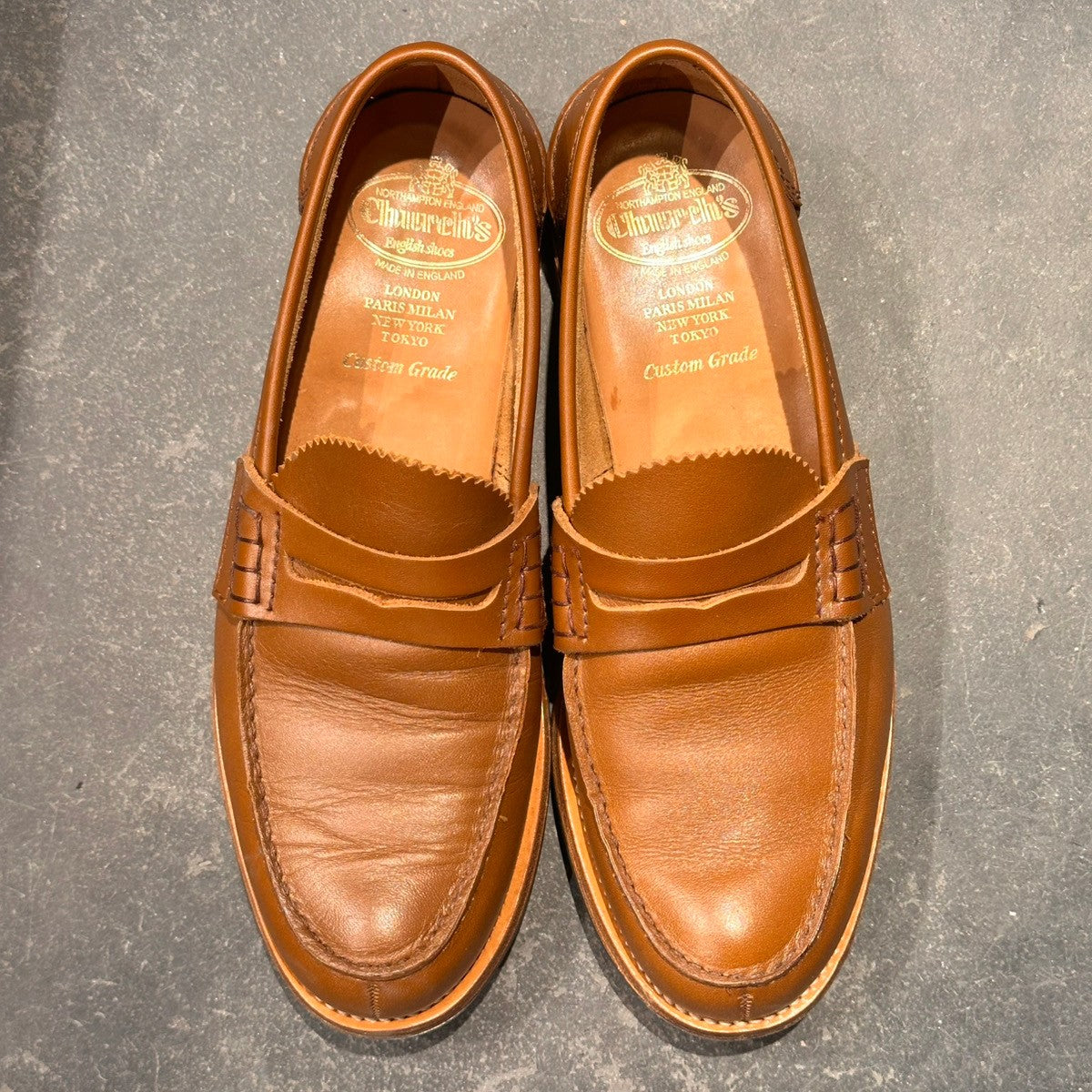 【Church's】チャーチ ペンブリー コインローファー アンラインド カーフ ブラウン サイズUK8.5 126ラスト