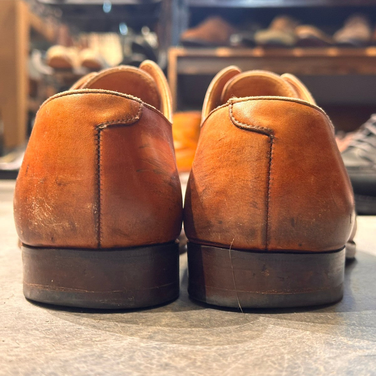 【Crockett&Jones】クロケット＆ジョーンズ BOLTON パンチドキャップトゥ カーフ ブラウン サイズUK8E