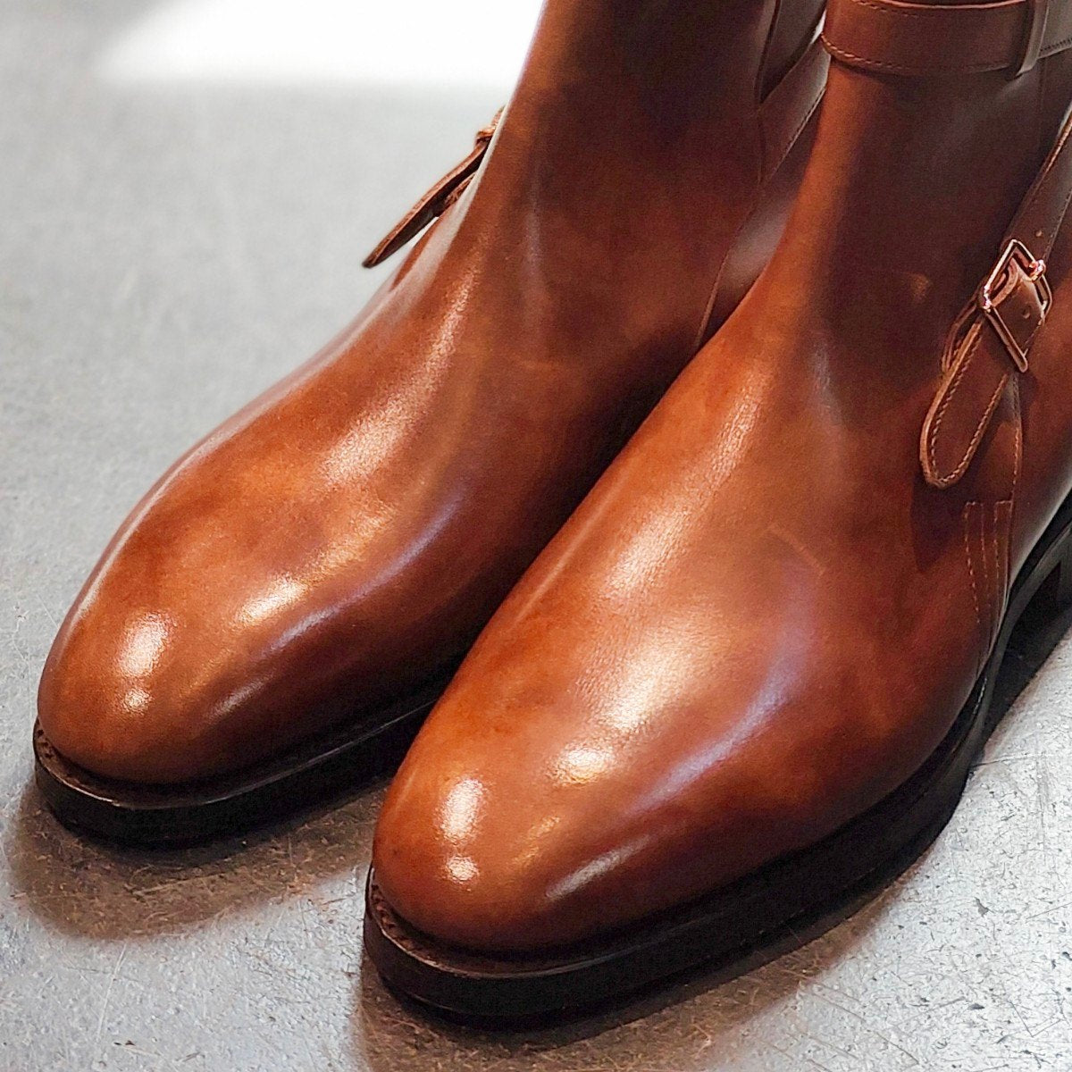 新品未使用 パターンオーダー品 【JOHN LOBB】ジョンロブ アボット ジョッパーブーツ ミュージアムカーフ ブラウン サイズ UK5.5E  8695ラスト 定価￥375,100-