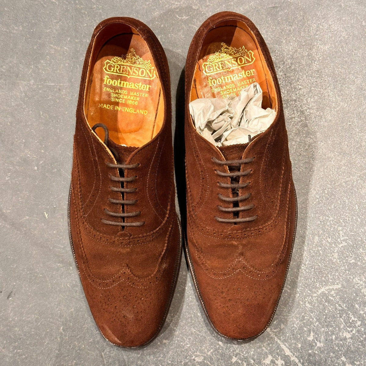 オンライン限定】【GRENSON】グレンソン 6381 フルブローグ スエード