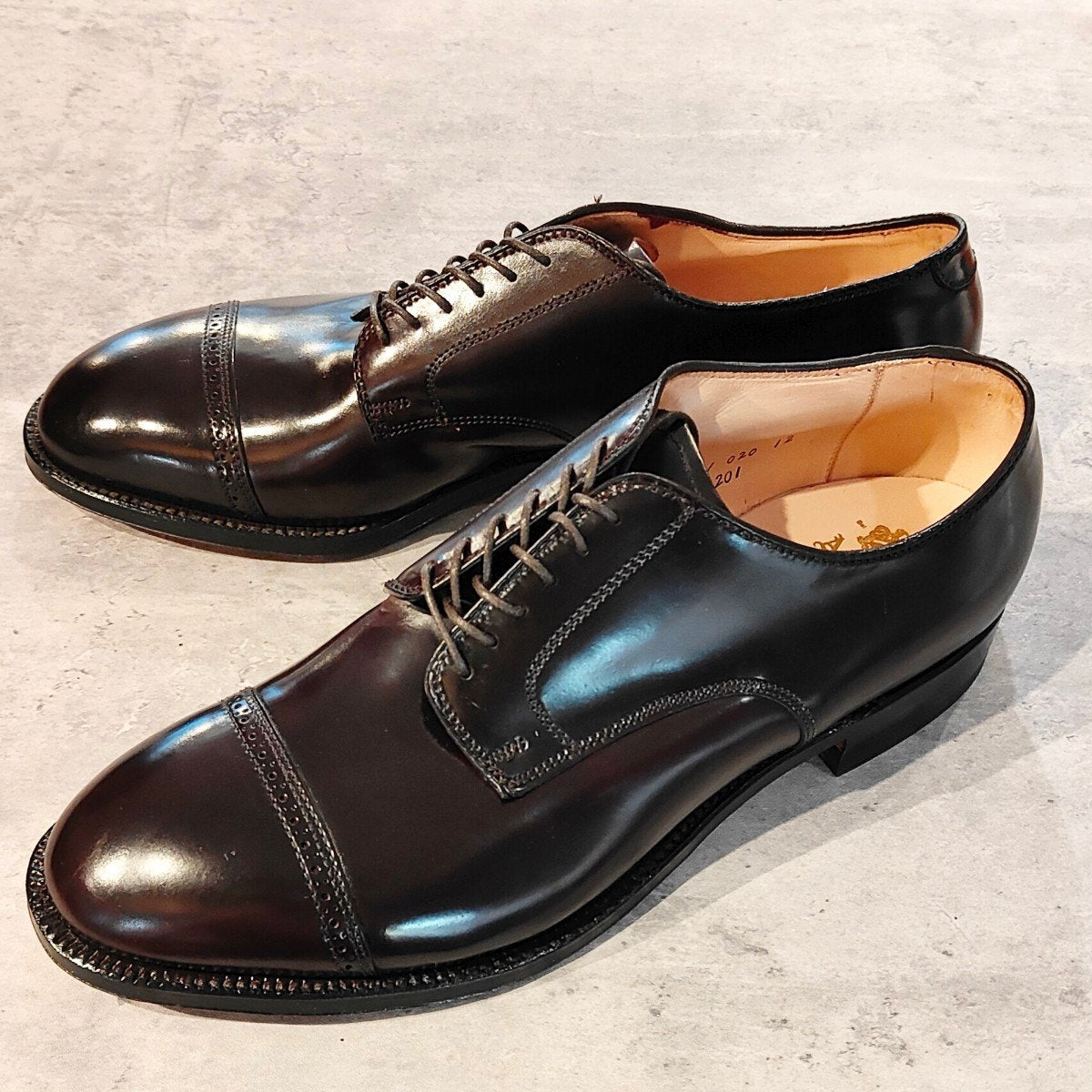 未使用 【ALDEN】オールデン 56201 リジェクト品 パンチドキャップトゥ コードバン ダークバーガンディ サイズ US11D モディファイドラスト 参考定価￥236,500-