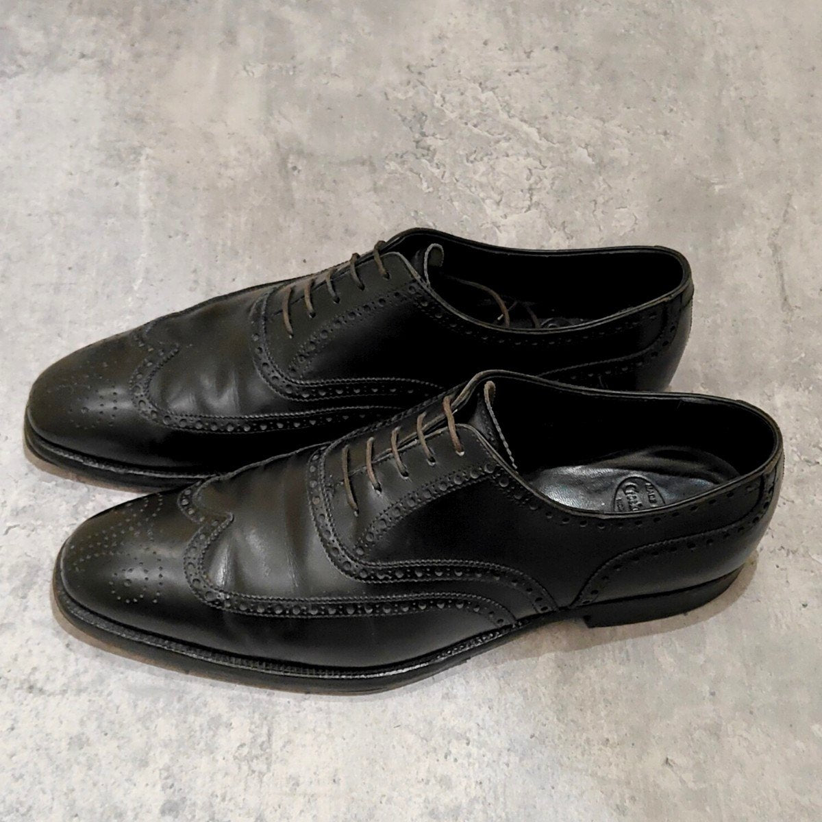 【CROCKETT&JONES】クロケット＆ジョーンズ シャドウェル プレーントゥ Ｖフロント カーフ バーガンディ サイズUK7.5D