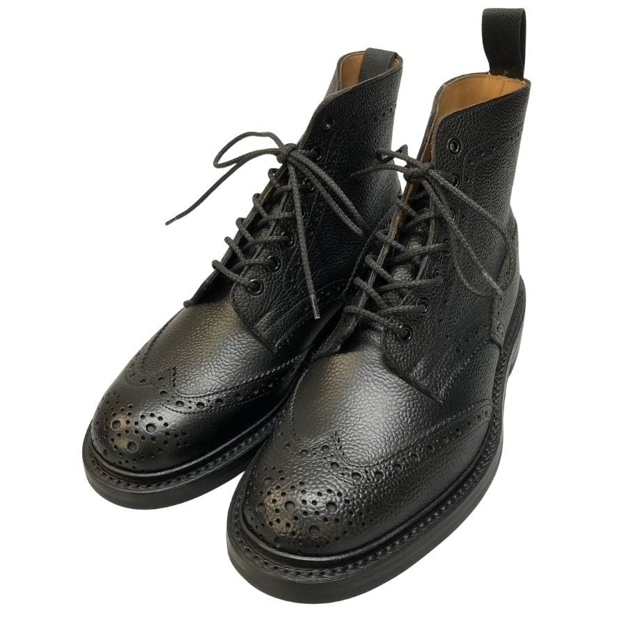 【Tricker's】トリッカーズ S634 ブーツ カーフレザー ブラック（黒） サイズ 7ハーフ ラスト