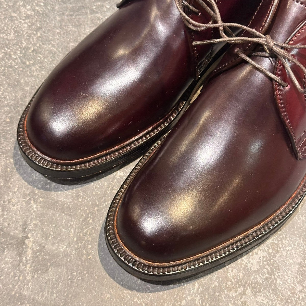 試着程度極美品【ALDEN】オールデン 1339 SHIPS別注 チャッカブーツ コードバン ダークバーガンディ サイズUS6.5D バリーラスト