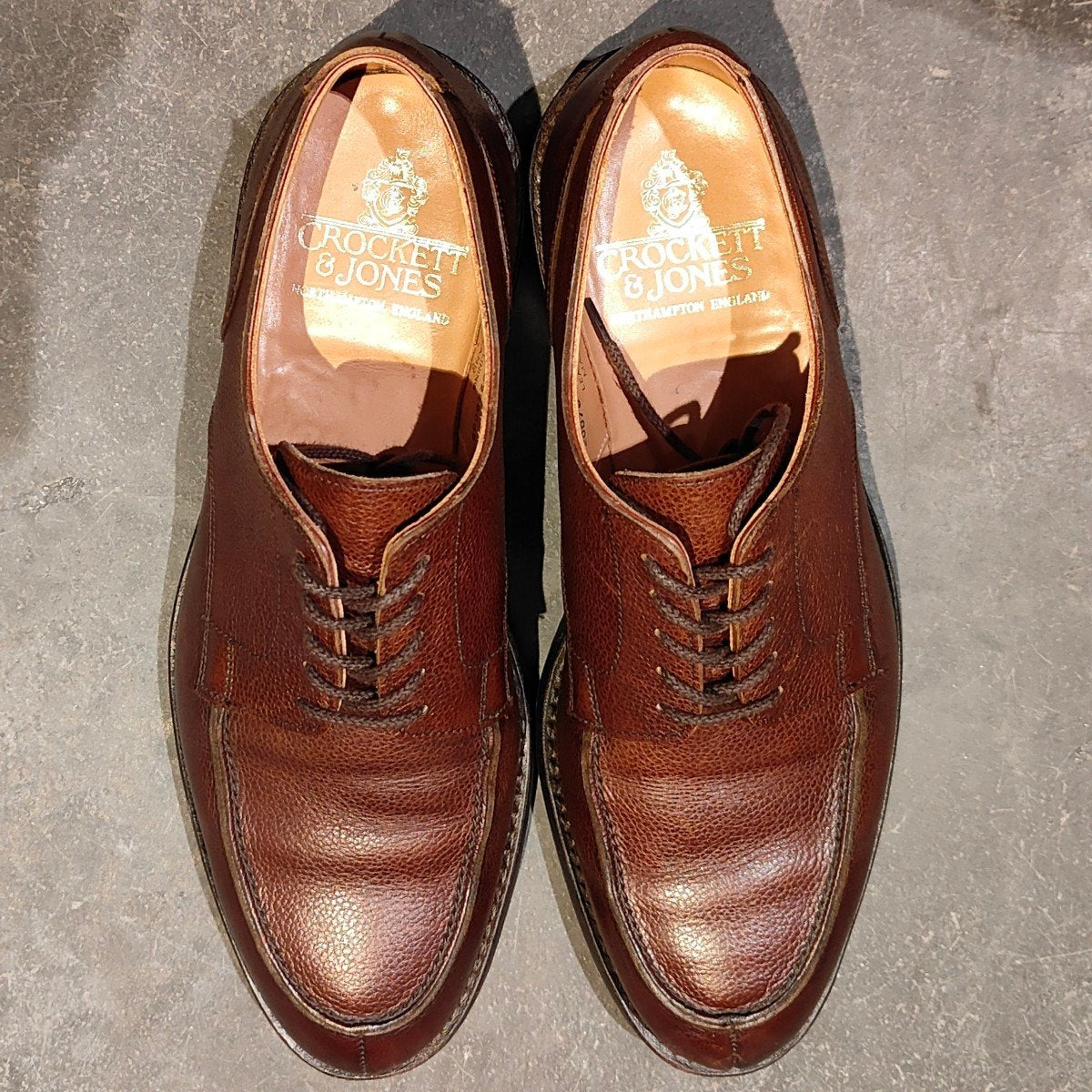 【CROCKETT&JONES】クロケット&ジョーンズ ダラム3 Uチップ グレインレザー ブラン サイズUK7E 375ラスト
