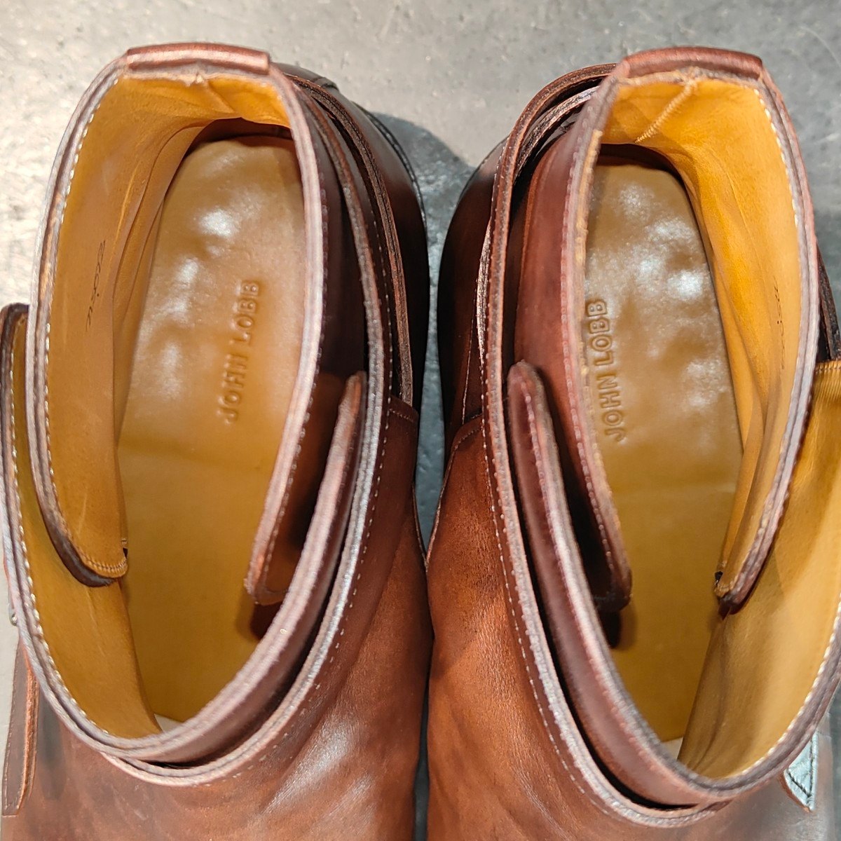 極美品 【JOHN LOBB】ジョンロブ アボット ジョッパーブーツ ミュージアムカーフ ブラウン サイズ UK7.5E 8695ラスト 定価￥375,100-