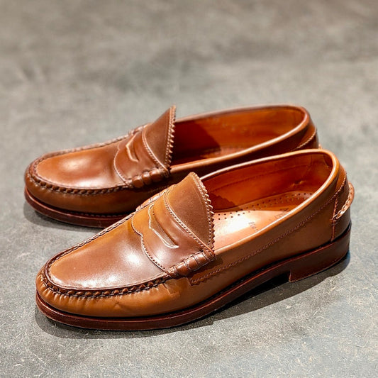 希少 使用数回【Allen Edmonds】アレンエドモンズ ケンウッド ビーフローファー コードバン ウイスキー サイズUS9