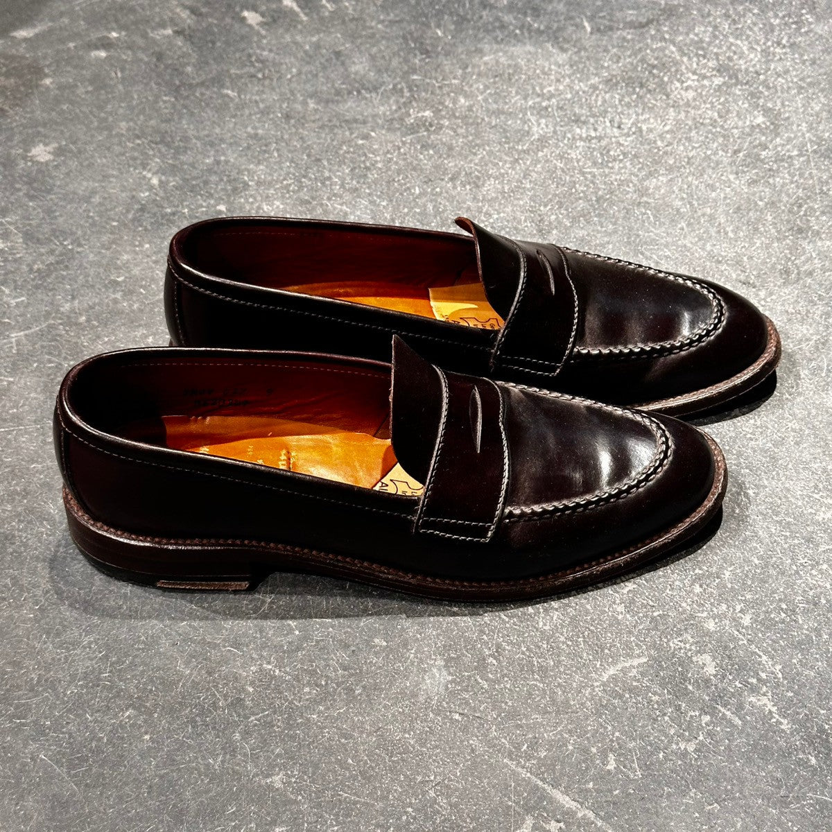 希少【ALDEN】オールデン M6202 Frans Boone別注 ペニーローファー コードバン ダークバーガンディ サイズUS8D レイドンラスト