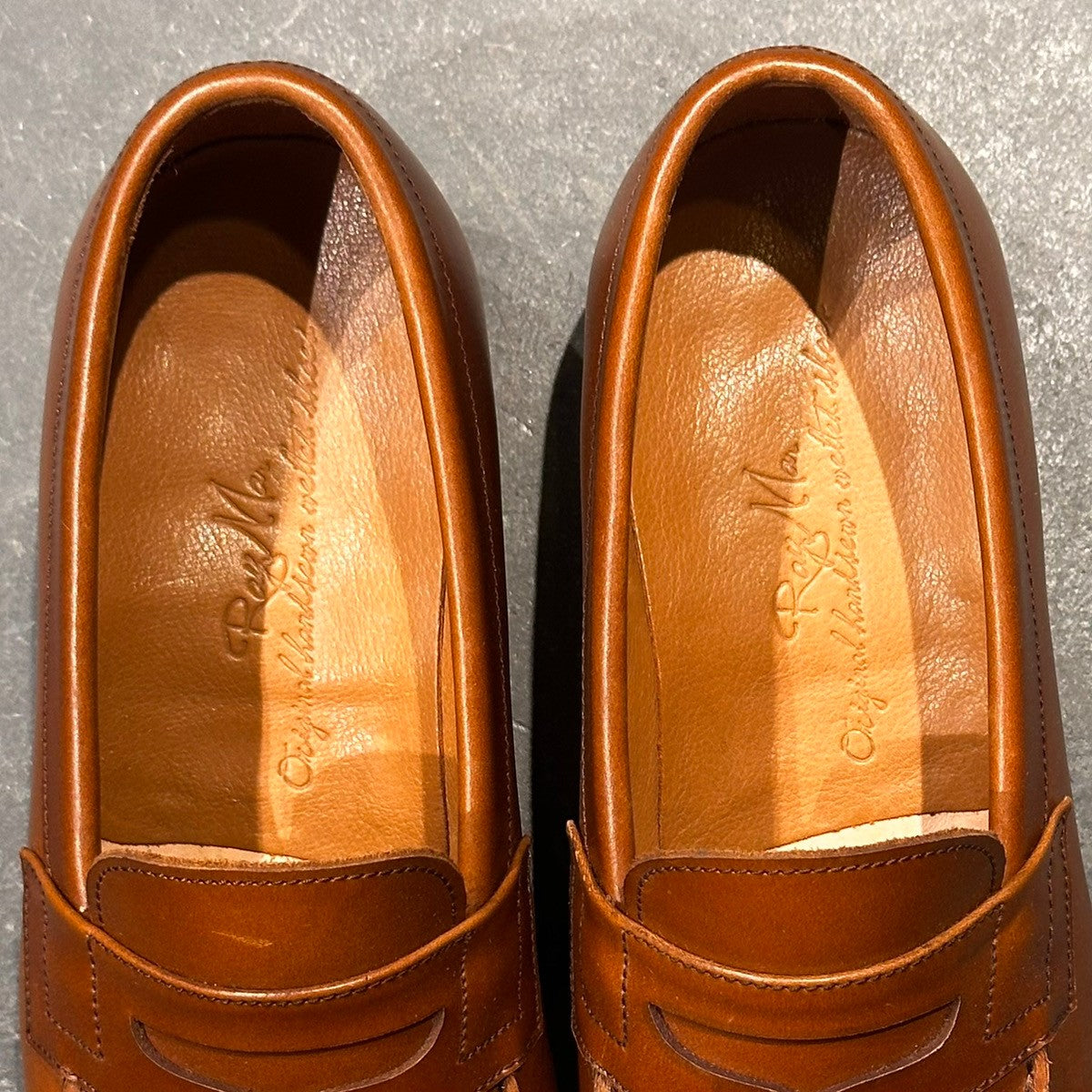 未使用品【RAYMAR】レイマー アトラス コインローファー カーフ ブラウン サイズUS6