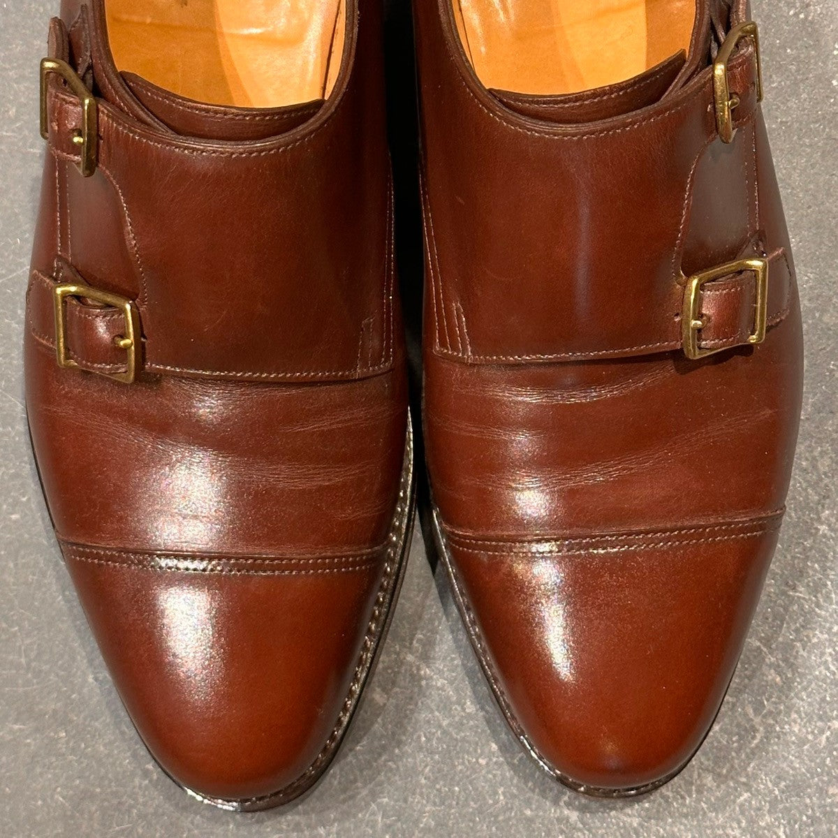 美品【JOHN LOBB】ジョンロブ ウィリアム ダブルモンク カーフ ブラウン サイズUK6E 9795Rラスト