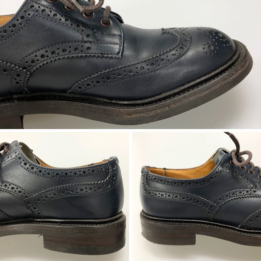 【Tricker's】トリッカーズ L5633 ビジネスシューズ ウイングチップ ネイビー（紺） サイズ UK6 ラスト