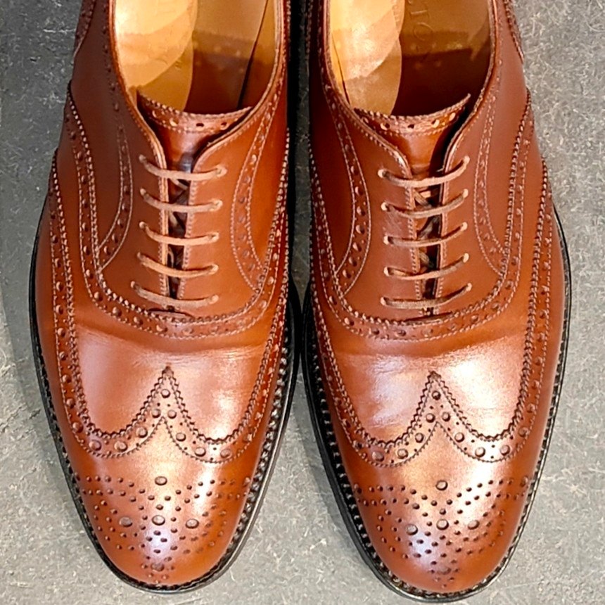 JM WESTON ウェストン590 フルブローグ 美品 中古)J.M.ウエストン/590/トリプルソールダービー/フルブローグ