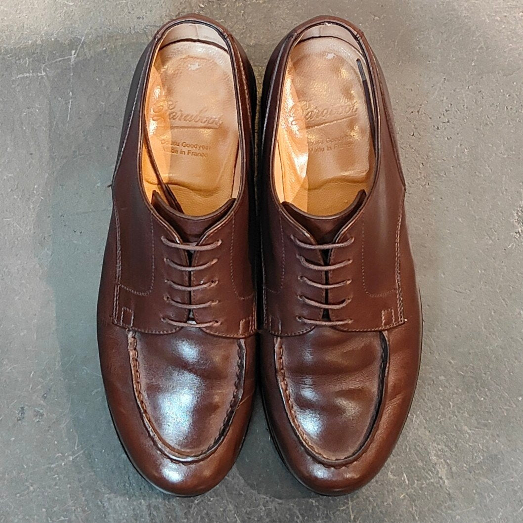 美品 【Paraboot】パラブーツ シャンボード PBGG Uチップ カフェ 5.5F 定価￥99,000-