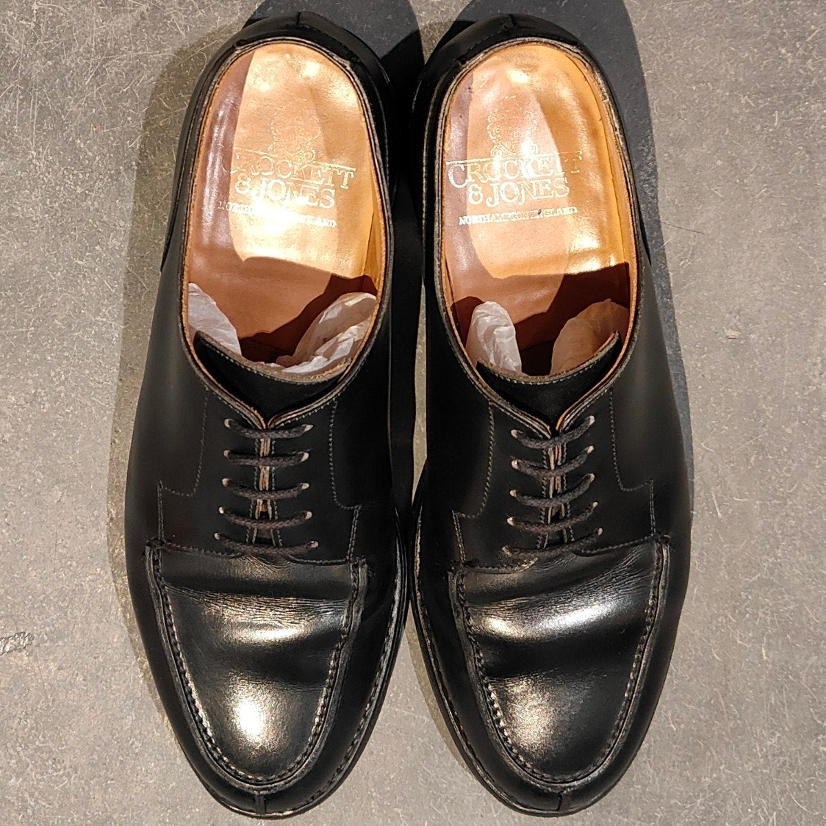 美品【CROCKETT&JONES】クロケットジョーンズ モールトン Uチップ カーフ ブラック サイズUK6E 292ラスト 参考定価￥132,000-