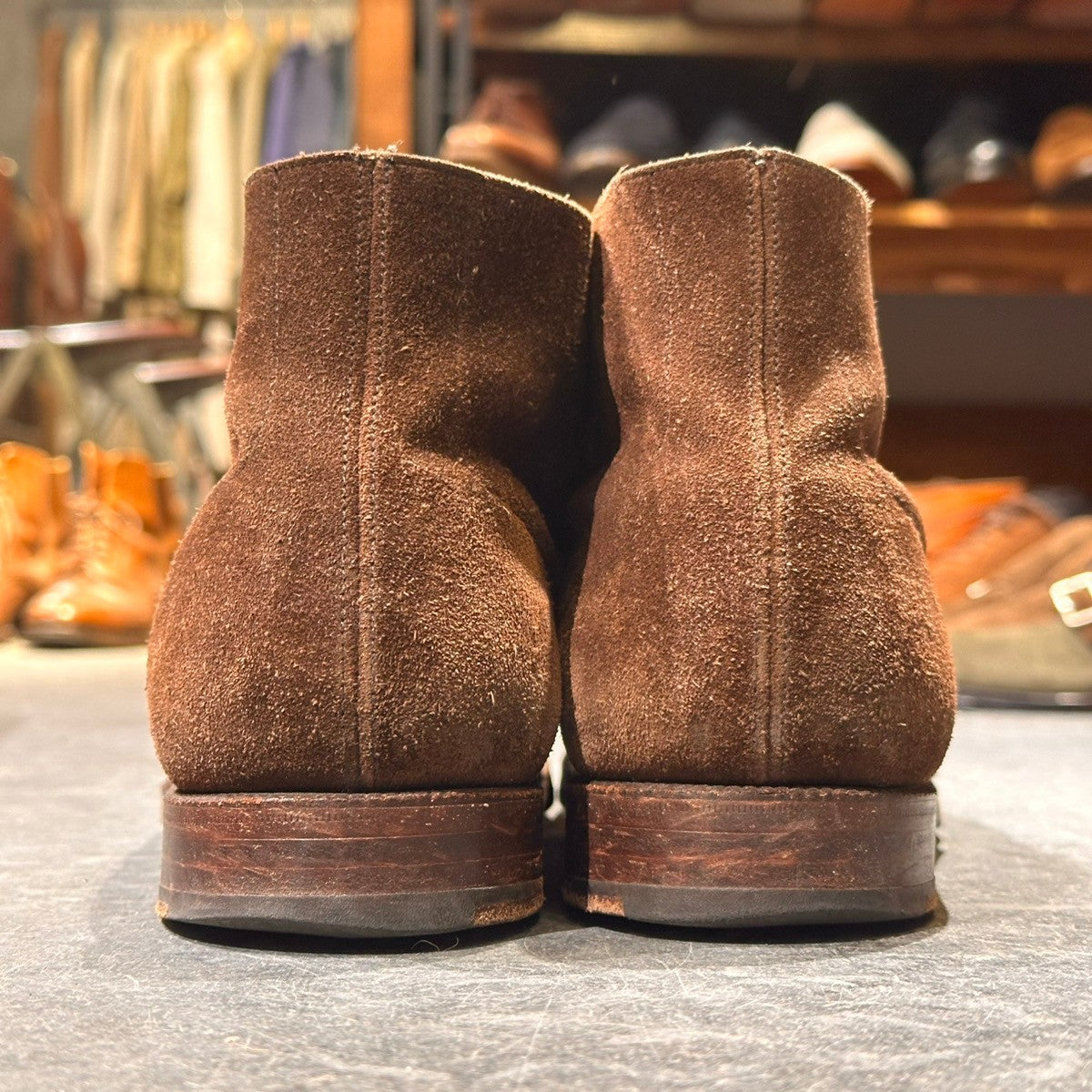 【CROCKETT&JONES】クロケット＆ジョーンズ チャッカ チャッカブーツ アンラインド スエード ブラウン サイズUK8D