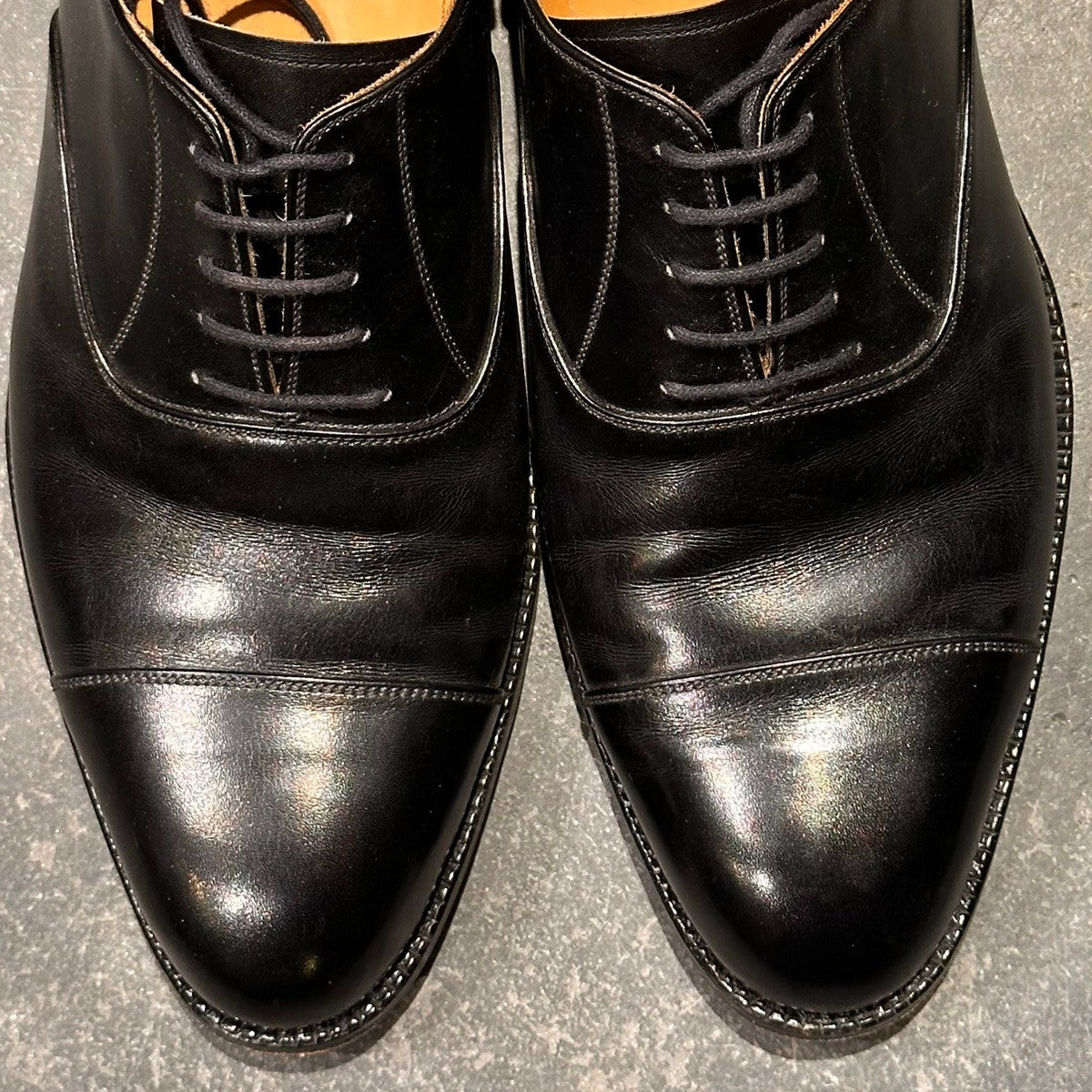 【VASS】ヴァーシュ ATTILA ストレートチップ カーフ ブラック サイズ41.5 Fラスト