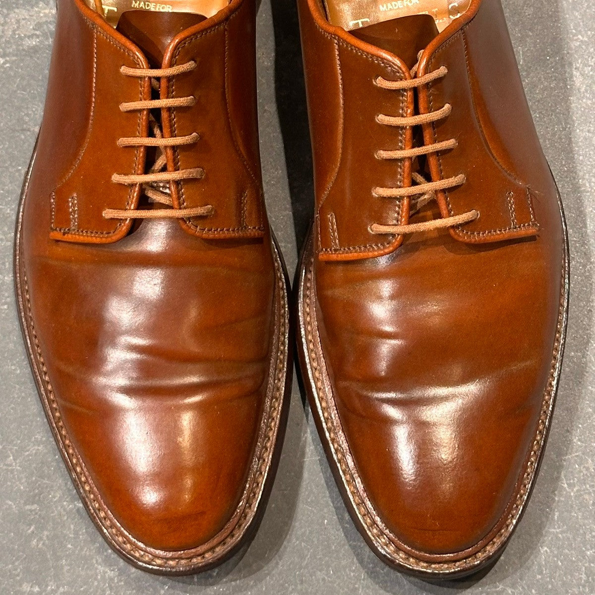 希少【Crockett&Jones】クロケット&ジョーンズ ラモント2 LAMONT2 プレーントゥ ウイスキーコードバン仕様 ブラウン サイズUK6.5 377ラスト