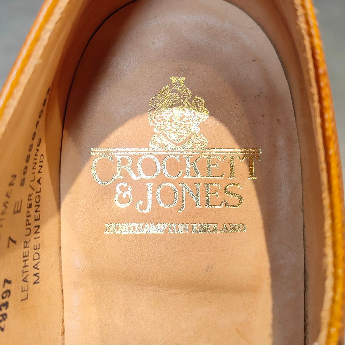 使用数回 【CROCKETT&JONES】クロケット&ジョーンズ フィッシャーマン グルカサンダル グレインレザー ブラウン サイズ UK7E 定価￥112,200-