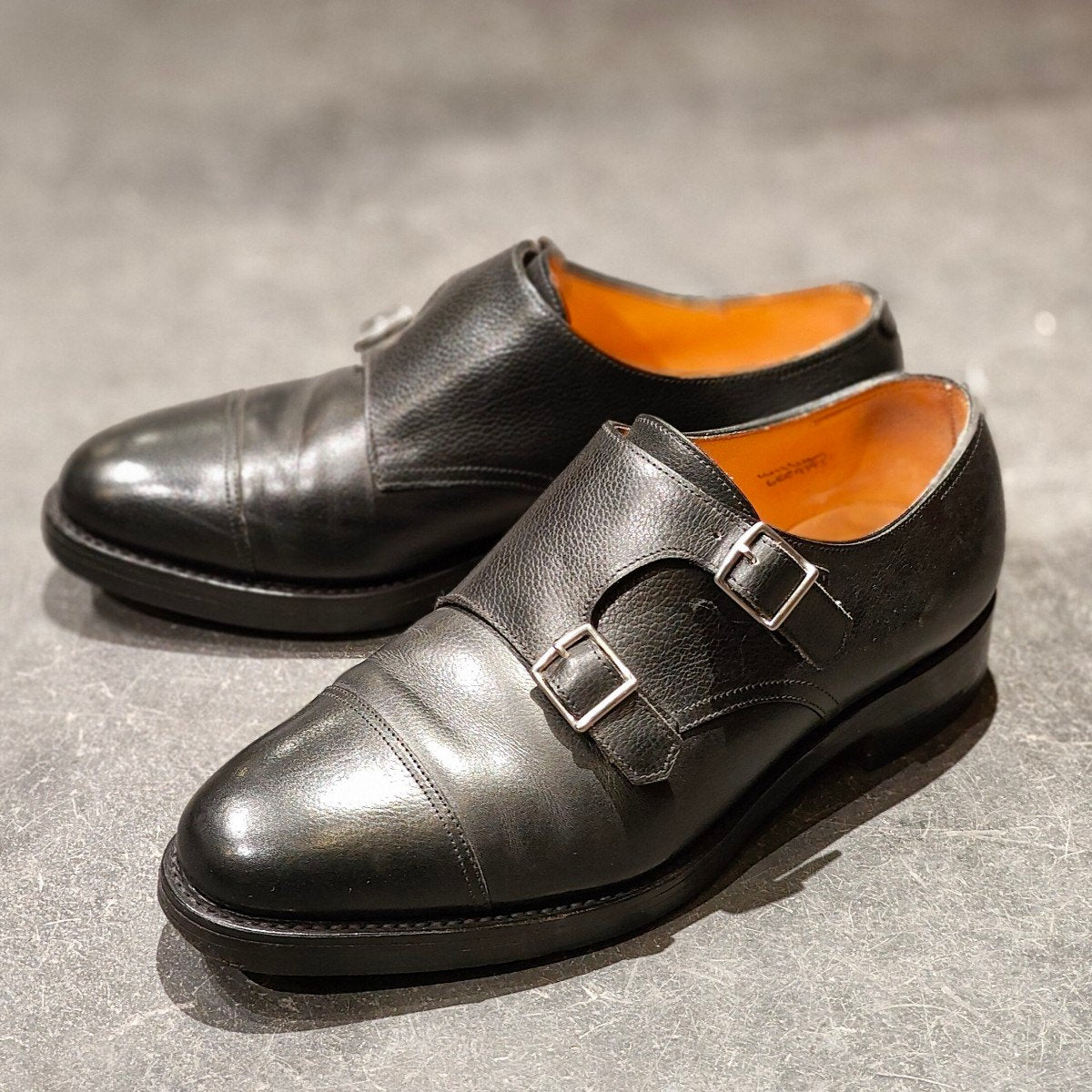 美品【JOHN LOBB】ジョンロブ ウィリアム ダブルモンク グレインレザーブラック サイズUK6EE 9795ラスト 参考定価￥251,900-