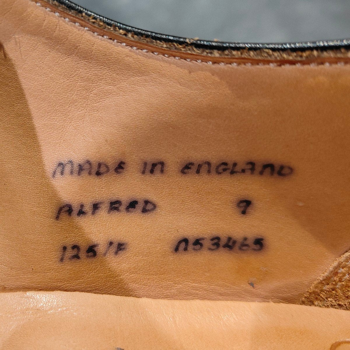 【JOSEPH CHEANEY】ジョセフチーニー レザーシューズ アルフレッド ストレートチップ カーフ ブラック サイズUK9F 125ラスト 参考定価￥94,600-