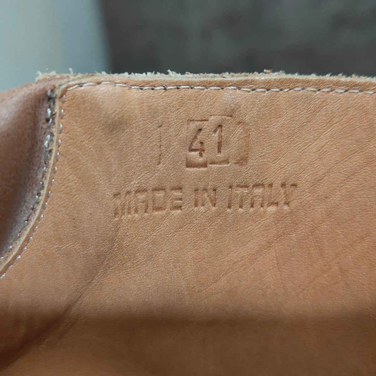 【Maison Margiela】メゾン マルジェラ プレーントゥ ブーツ サイドジップ 靴底レザータグ カーフ ブラウン サイズ41