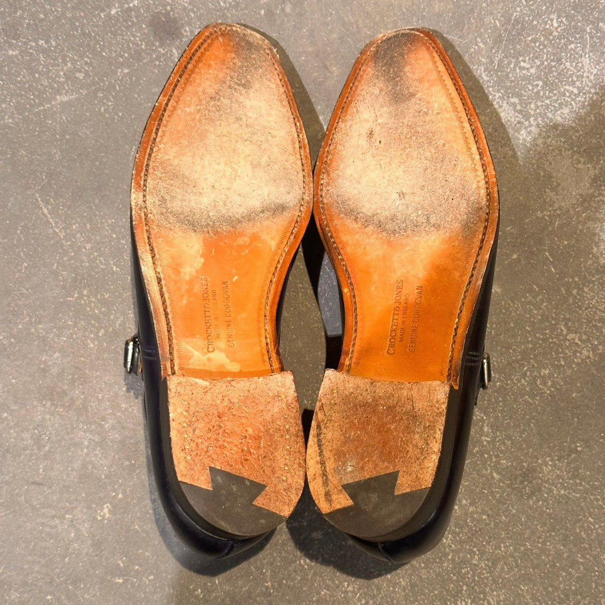 【CROCKETT&JONES】クロケット&ジョーンズ LOWNDES ダブルモンク コードバン ネイビー サイズUK7E 348ラスト