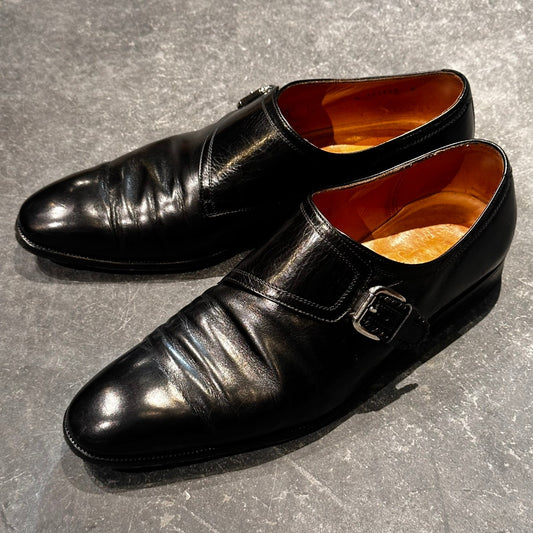 【TANINO CRISCI】タニノクリスチー シングルモンク 131f29 カーフ ブラック サイズUK8