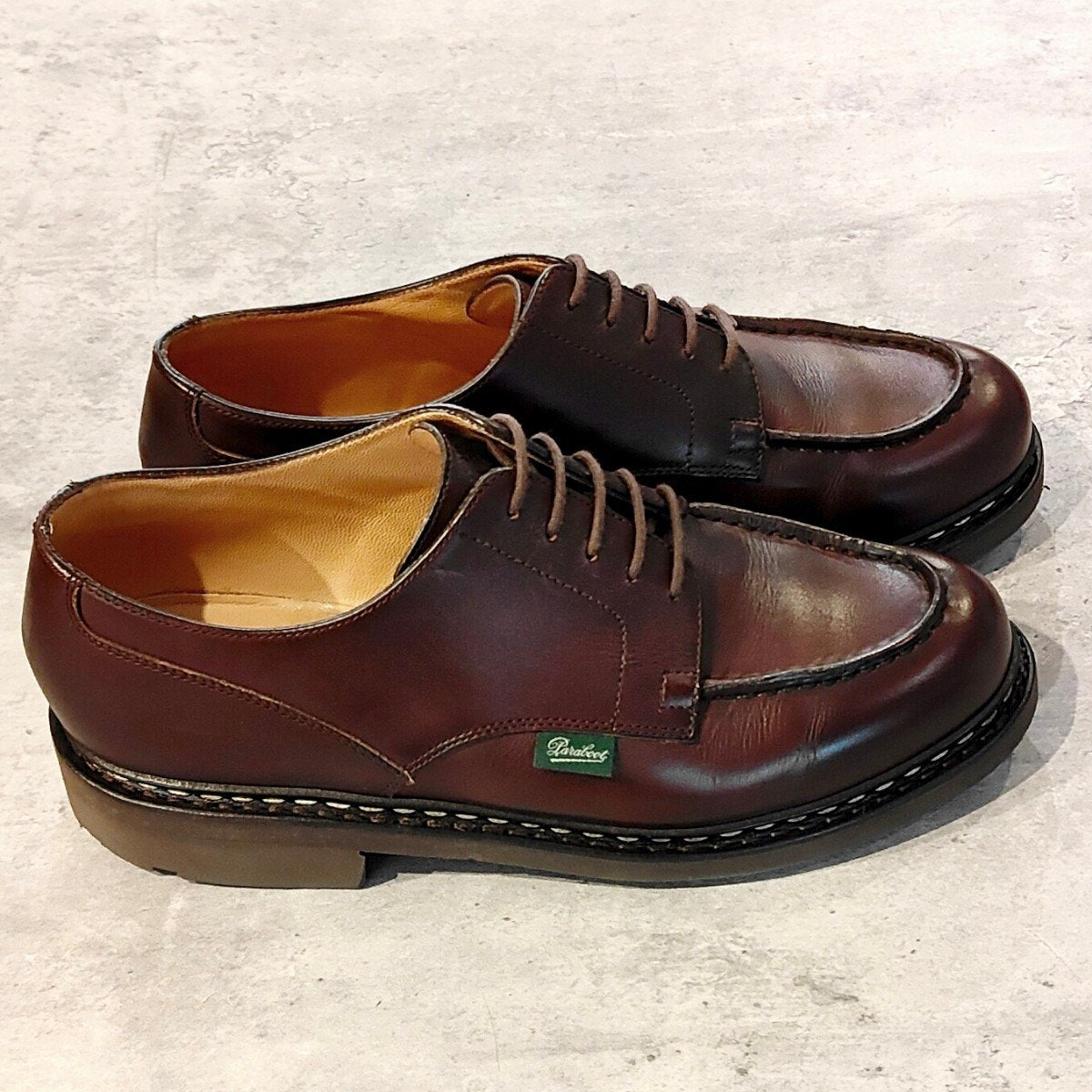 使用数回【Paraboot】パラブーツ シャンボード Uチップ リスレザー ブラウン サイズ UK7 参考定価￥110,000-