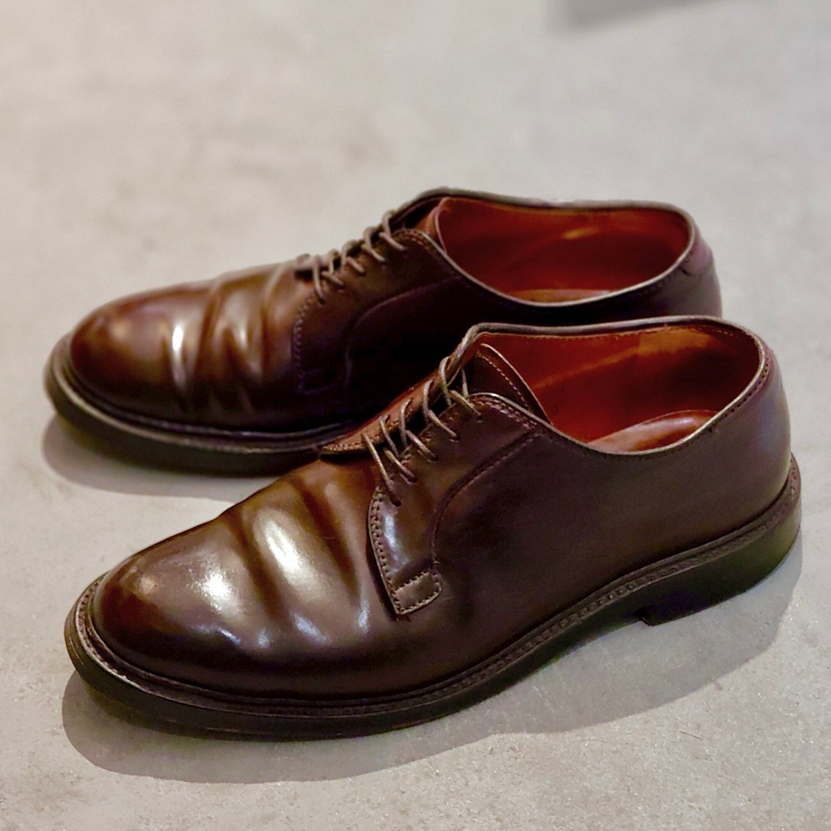 【ALDEN】オールデン 990 プレーントゥ コードバン ダークバーガンディ サイズ US7.5D バリーラスト 参考定価 ￥220,000-