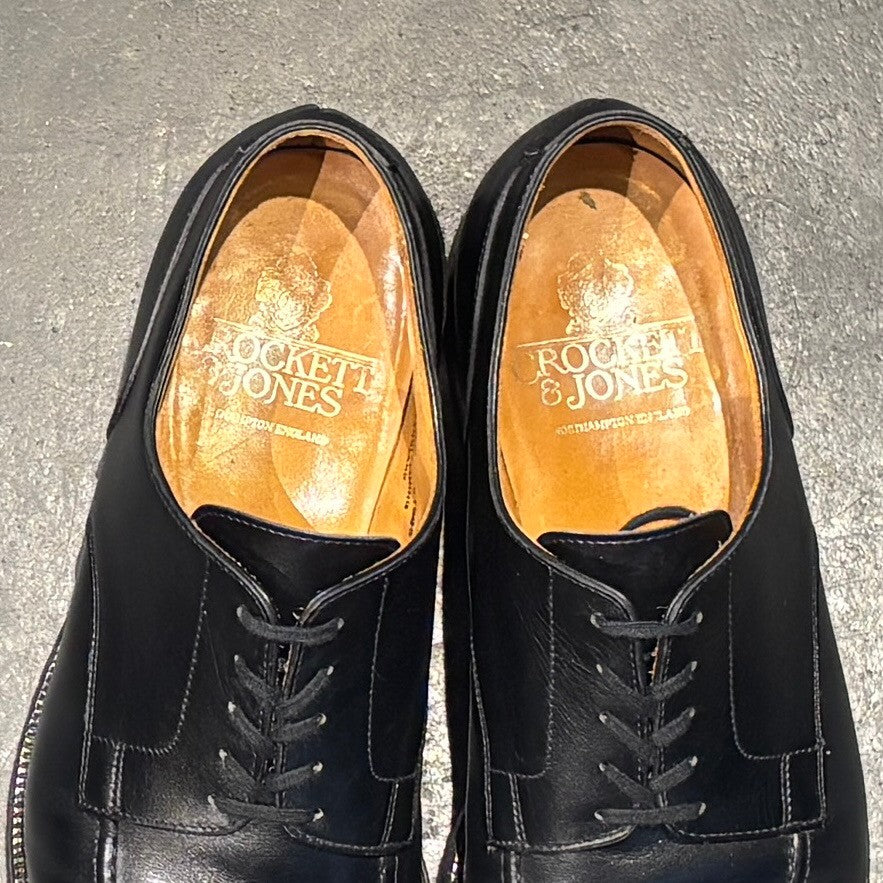 【CROCKETT&JONES】クロケット&ジョーンズ レザーシューズ オンスロー Uチップ カーフ ブラック サイズUK8.5E