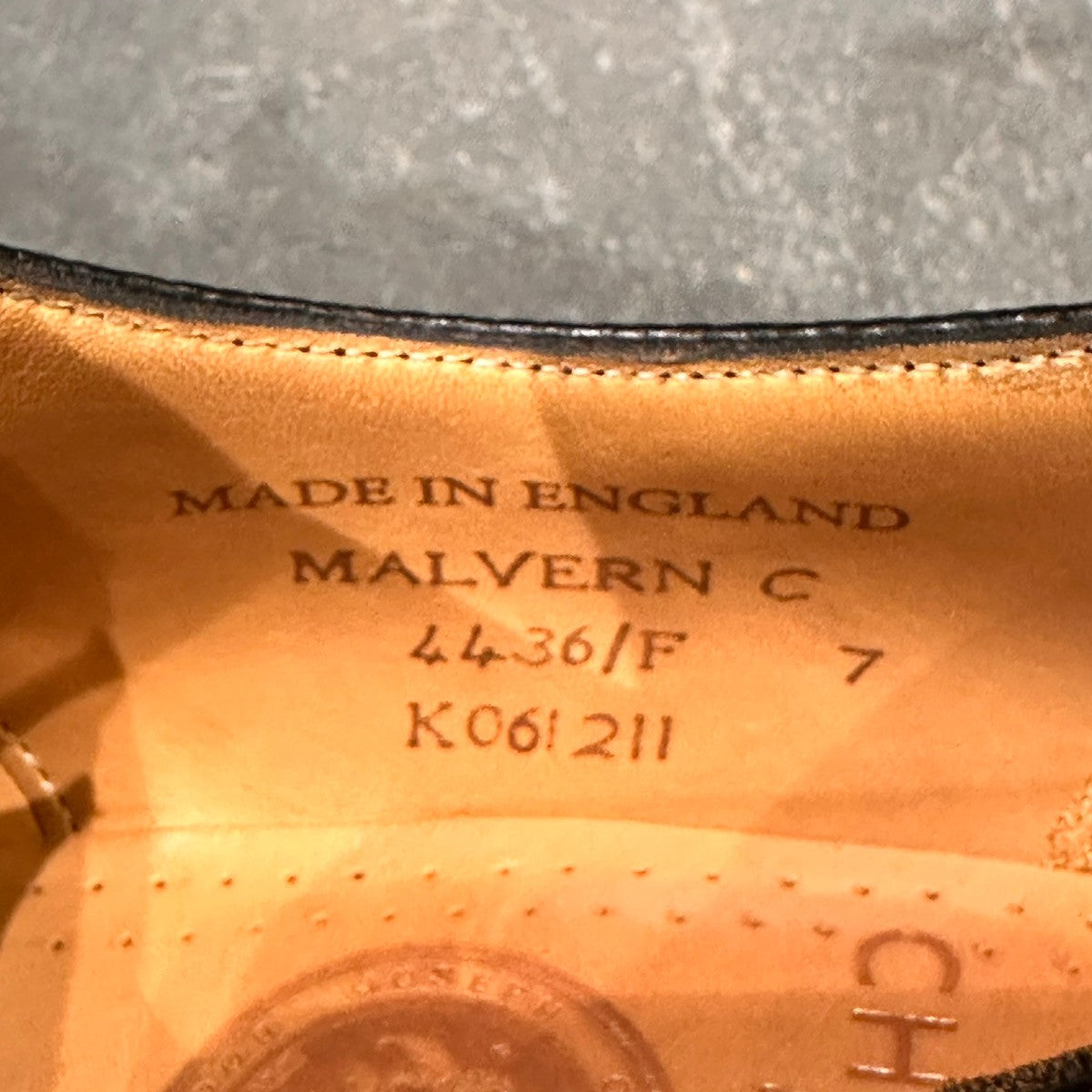 極美品【JOSEPH CHEANEY】ジョセフチーニー 4436 マルバーンC グレインレザー ブラック サイズUK7