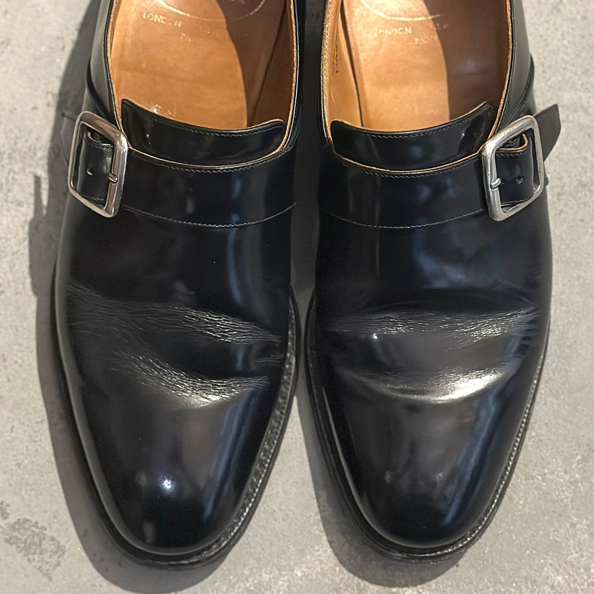 希少【Church's】チャーチ ドナウ DANUBE  シングルモンク 復刻3都市 ポリッシュドバインダーカーフ ブラック サイズ70F 73ラスト